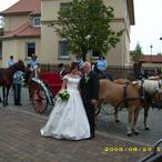 Romantische Hochzeit mit Kutsche