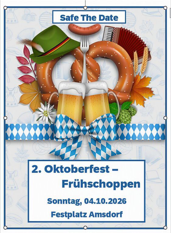 Bild vergr&ouml;&szlig;ern: Safe The Date - Oktoberfest - Frühschoppen in Amsdorf