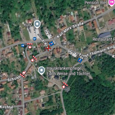 Baumaßnahme Stedten / Sperrung Schulstraße