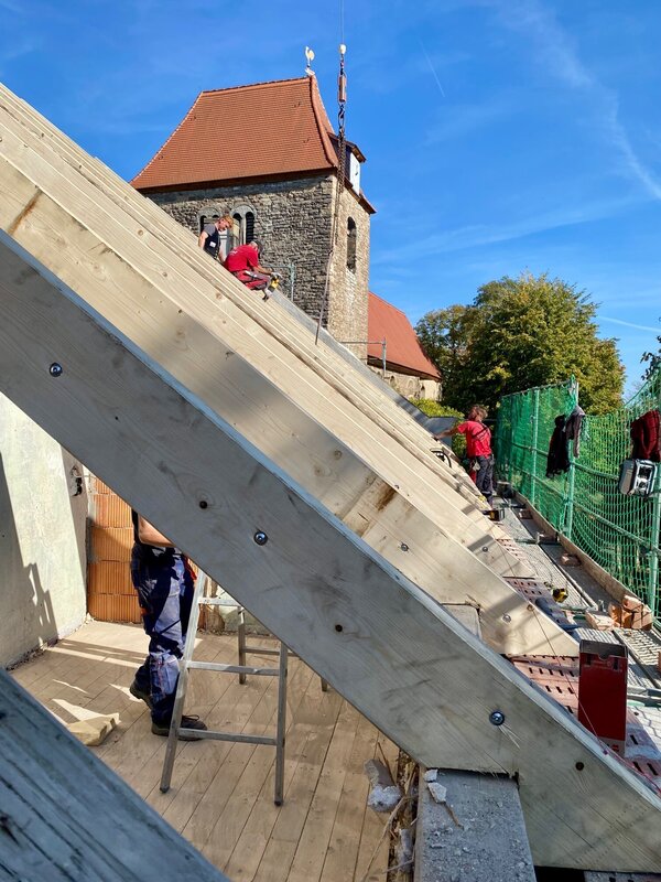 Bild vergr&ouml;&szlig;ern: Ausblick vom Dach Kita Erdeborn